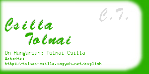 csilla tolnai business card